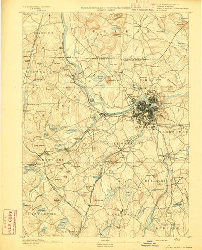 United States Geological Survey Lowell, MA-NH (1893, 62500-Scale) digital map