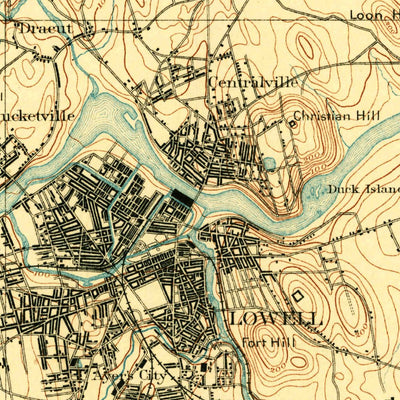 United States Geological Survey Lowell, MA-NH (1893, 62500-Scale) digital map