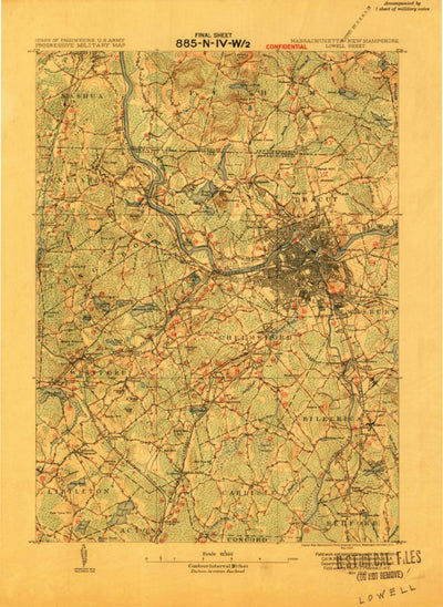 United States Geological Survey Lowell, MA-NH (1918, 62500-Scale) digital map