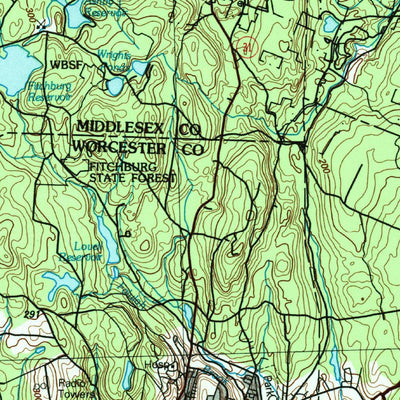 United States Geological Survey Lowell, MA-NH (1988, 100000-Scale) digital map