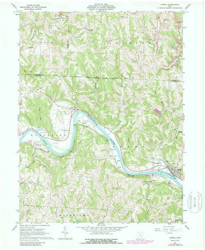 United States Geological Survey Lowell, OH (1961, 24000-Scale) digital map