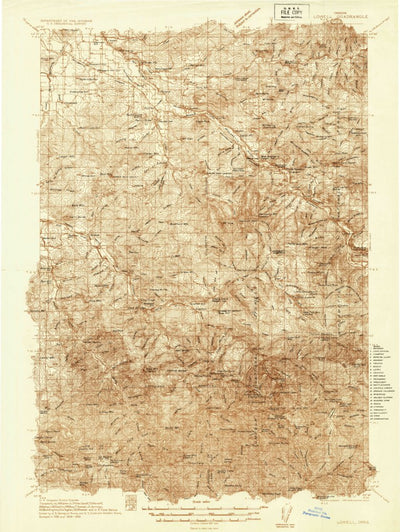 United States Geological Survey Lowell, OR (1935, 96000-Scale) digital map
