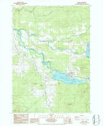 United States Geological Survey Lowell, OR (1986, 24000-Scale) digital map