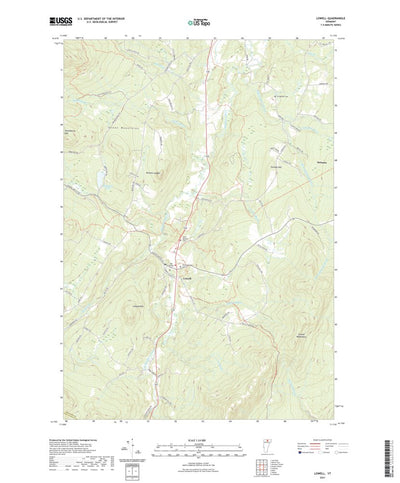 United States Geological Survey Lowell, VT (2021, 24000-Scale) digital map