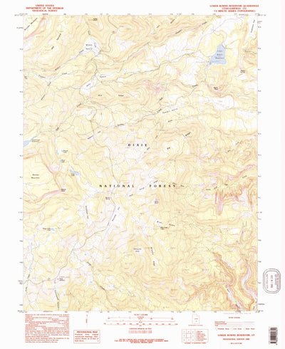 United States Geological Survey Lower Bowns Reservoir, UT (1985, 24000-Scale) digital map