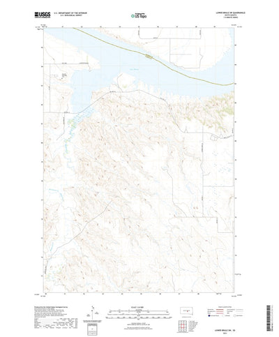 United States Geological Survey Lower Brule SW, SD (2021, 24000-Scale) digital map