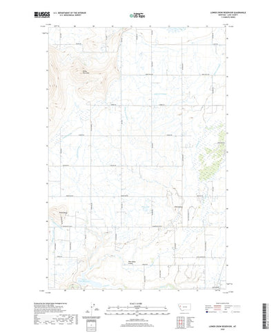 United States Geological Survey Lower Crow Reservoir, MT (2020, 24000-Scale) digital map