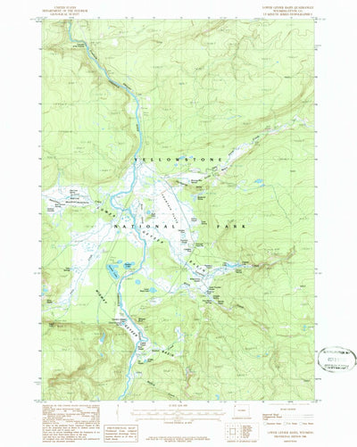 United States Geological Survey Lower Geyser Basin, WY (1986, 24000-Scale) digital map