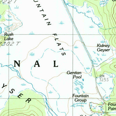 United States Geological Survey Lower Geyser Basin, WY (1986, 24000-Scale) digital map