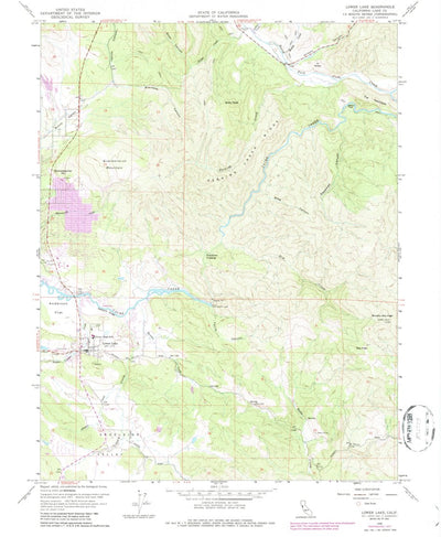 United States Geological Survey Lower Lake, CA (1958, 24000-Scale) digital map