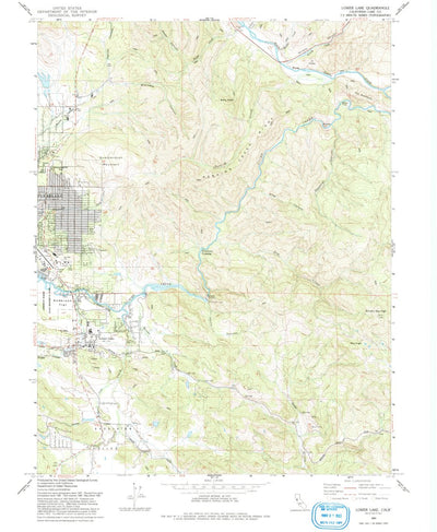 United States Geological Survey Lower Lake, CA (1993, 24000-Scale) digital map