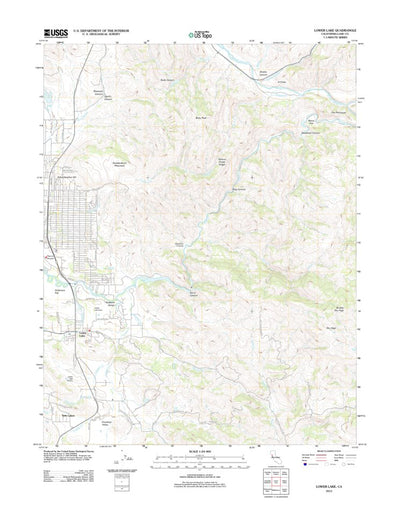 United States Geological Survey Lower Lake, CA (2012, 24000-Scale) digital map