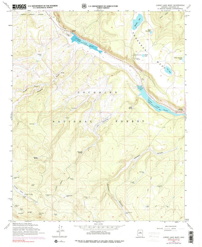 United States Geological Survey Lower Lake Mary, AZ (1962, 24000-Scale) digital map