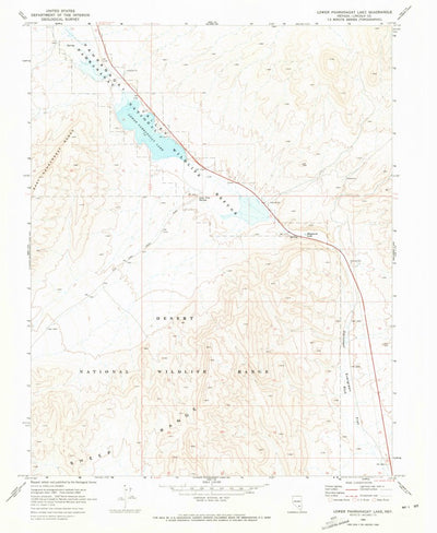 United States Geological Survey Lower Pahranagat Lake, NV (1969, 24000-Scale) digital map