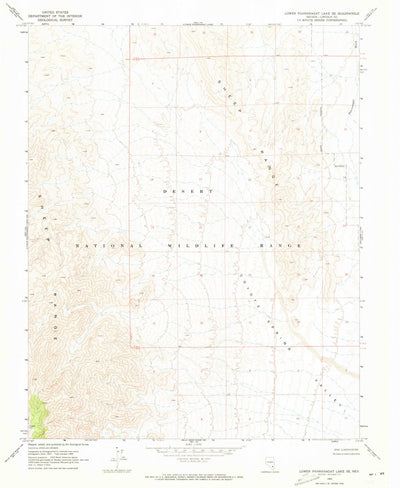United States Geological Survey Lower Pahranagat Lake SE, NV (1969, 24000-Scale) digital map