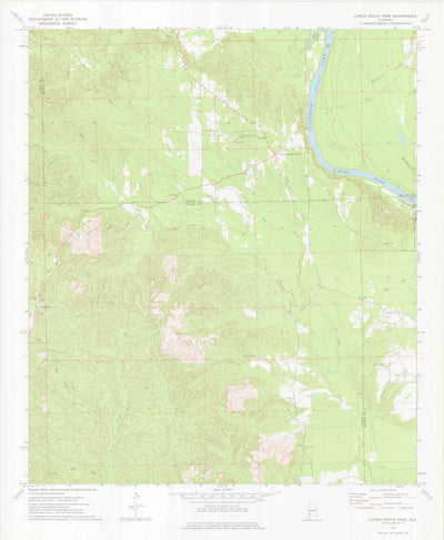United States Geological Survey Lower Peach Tree, AL (1973, 24000-Scale) digital map