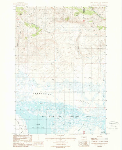 United States Geological Survey Lower Red Rock Lake, MT (1988, 24000-Scale) digital map
