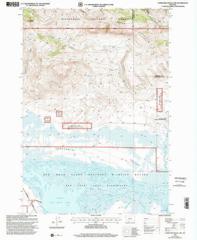 United States Geological Survey Lower Red Rock Lake, MT (1997, 24000-Scale) digital map