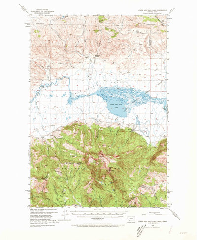 United States Geological Survey Lower Red Rock Lake, MT-ID (1950, 62500-Scale) digital map