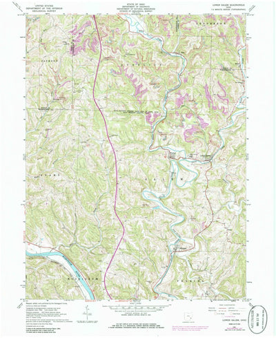 United States Geological Survey Lower Salem, OH (1961, 24000-Scale) digital map