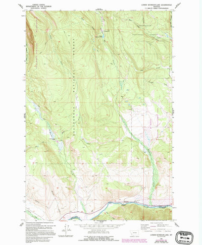 United States Geological Survey Lower Seymour Lake, MT (1962, 24000-Scale) digital map