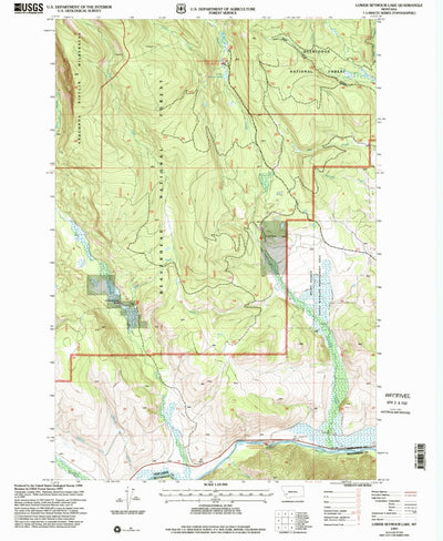 United States Geological Survey Lower Seymour Lake, MT (1997, 24000-Scale) digital map