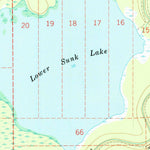 United States Geological Survey Lower Sunk Lake, LA-MS (1965, 24000-Scale) digital map