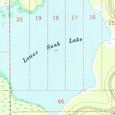 United States Geological Survey Lower Sunk Lake, LA-MS (1965, 24000-Scale) digital map