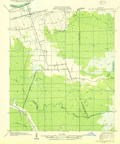 United States Geological Survey Lower Vacherie, LA (1932, 31680-Scale) digital map