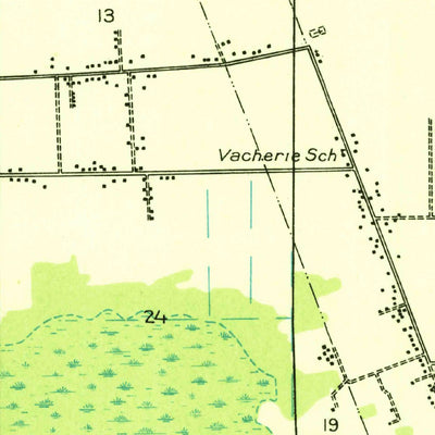 United States Geological Survey Lower Vacherie, LA (1932, 31680-Scale) digital map