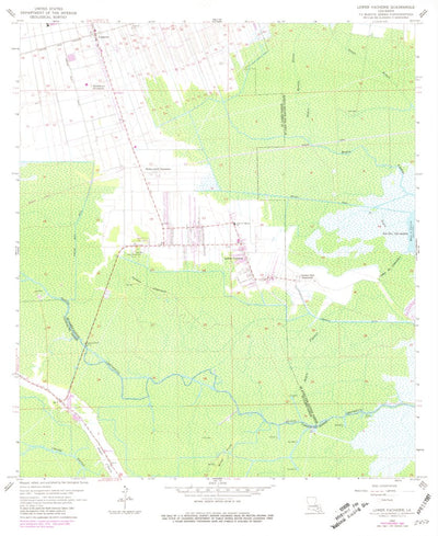 United States Geological Survey Lower Vacherie, LA (1962, 24000-Scale) digital map