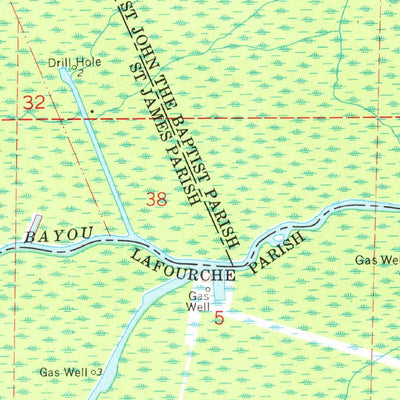 United States Geological Survey Lower Vacherie, LA (1962, 24000-Scale) digital map