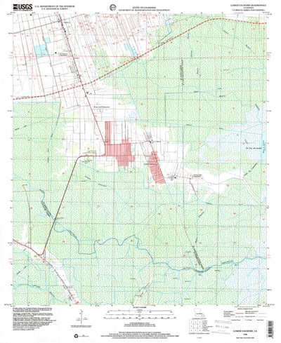 United States Geological Survey Lower Vacherie, LA (1998, 24000-Scale) digital map