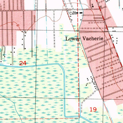 United States Geological Survey Lower Vacherie, LA (1998, 24000-Scale) digital map