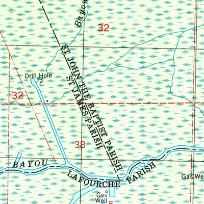 United States Geological Survey Lower Vacherie, LA (1998, 24000-Scale) digital map