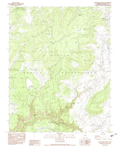 United States Geological Survey Lower Wheatfields, AZ (1983, 24000-Scale) digital map