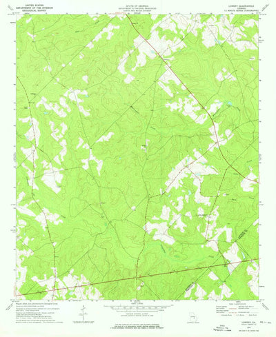 United States Geological Survey Lowery, GA (1974, 24000-Scale) digital map