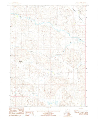 United States Geological Survey Lowes Lake, NE (1987, 24000-Scale) digital map