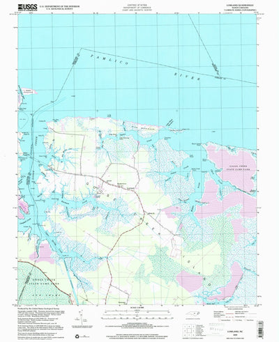 United States Geological Survey Lowland, NC (2000, 24000-Scale) digital map