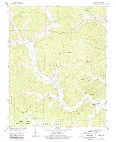 United States Geological Survey Lowndes, MO (1965, 24000-Scale) digital map