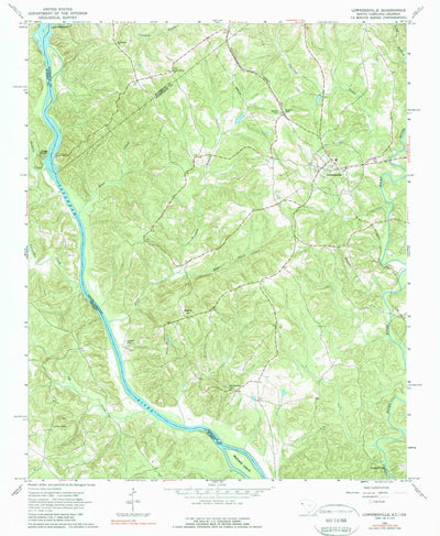 United States Geological Survey Lowndesville, SC-GA (1964, 24000-Scale) digital map