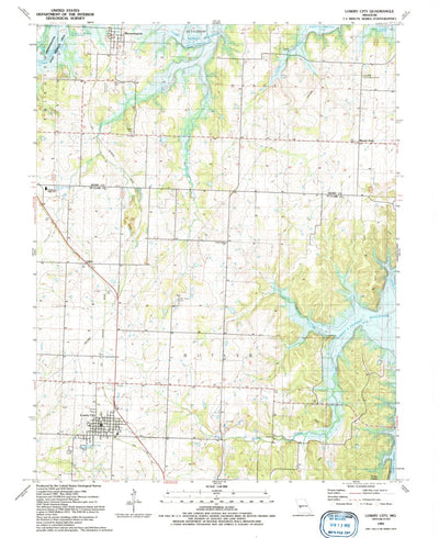 United States Geological Survey Lowry City, MO (1991, 24000-Scale) digital map