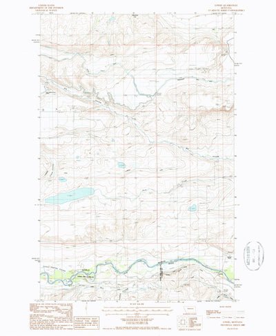 United States Geological Survey Lowry, MT (1987, 24000-Scale) digital map