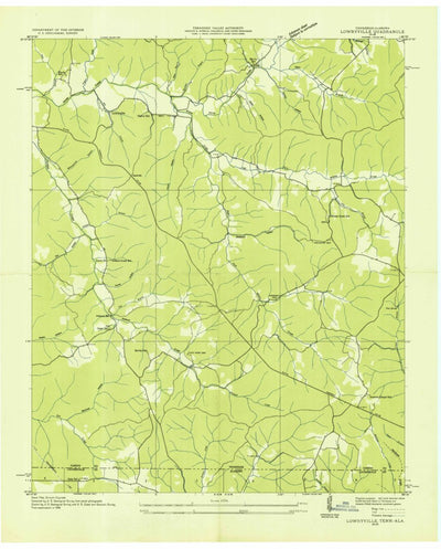 United States Geological Survey Lowryville, TN-AL (1936, 24000-Scale) digital map