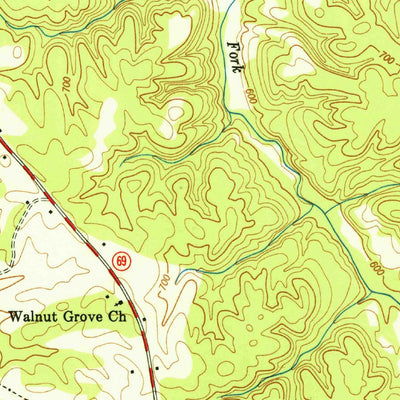 United States Geological Survey Lowryville, TN-AL (1952, 24000-Scale) digital map