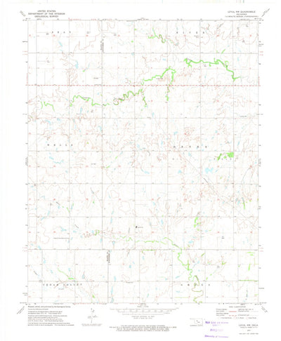 United States Geological Survey Loyal NW, OK (1972, 24000-Scale) digital map