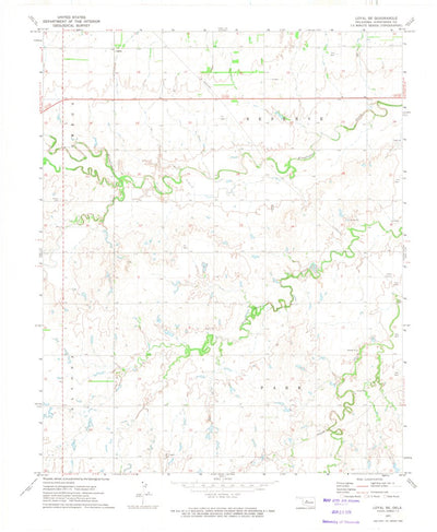 United States Geological Survey Loyal SE, OK (1972, 24000-Scale) digital map
