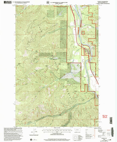 United States Geological Survey Lozeau, MT (1999, 24000-Scale) digital map