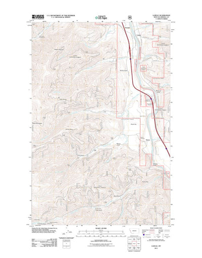 United States Geological Survey Lozeau, MT (2011, 24000-Scale) digital map