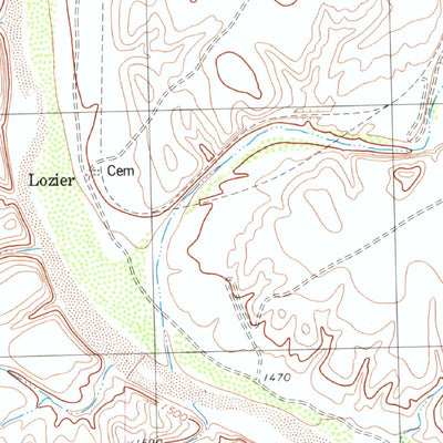 United States Geological Survey Lozier Canyon North, TX (1979, 24000-Scale) digital map